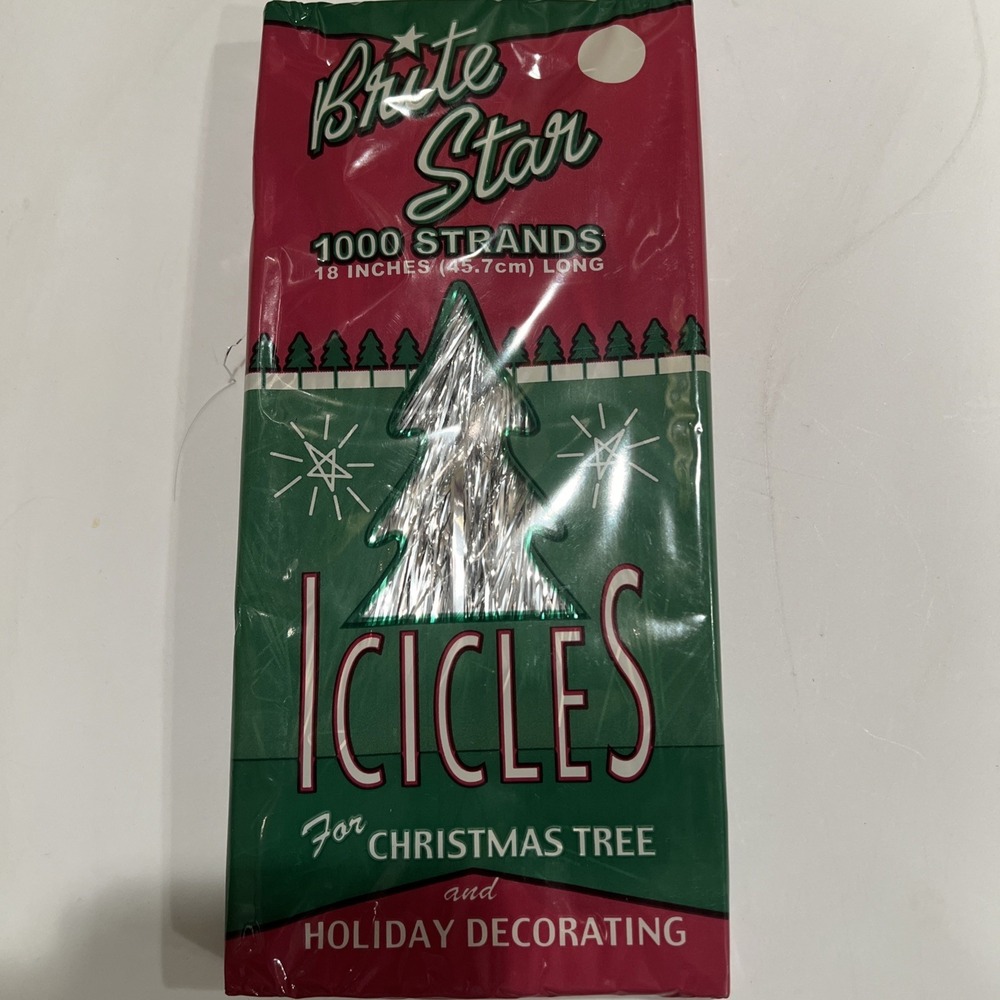 Vintage Style‎ Brite Star 18" Icicles Christmas Tree 1000 Strand Tinsel USA